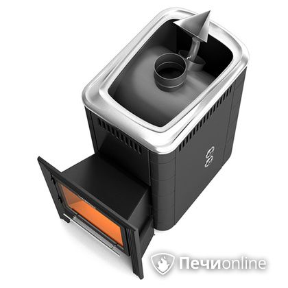 Дровяная банная печь TMF Ангара 2012 ВИТРА Inox антрацит с т/о  в Златоусте