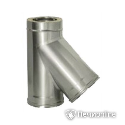 Дымоход Дымок Тройник 45° с изоляцией 0,8 мм. ТRFR45  120/200 в Златоусте