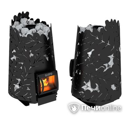 Дровяная печь-каменка GrillD Dubravo 180 short black в Златоусте
