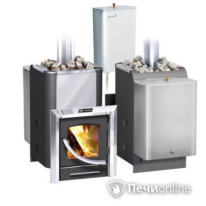 Дровяная банная печь Ермак Элит 20-ПС стекло нержавеющая сталь регулируемый тоннель в Златоусте