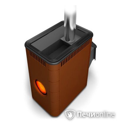 Дровяная банная печь TMF  Аврора Inox ДА Иллюминатор терракота  в Златоусте