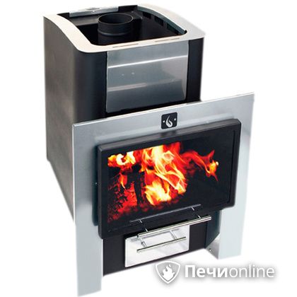 Дровяная банная печь Конвектика 16 Плазма антрацит в Златоусте