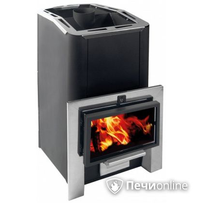 Дровяная банная печь Конвектика Ниагара 18 Плазма антрацит в Златоусте