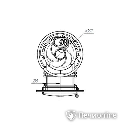Дровяная печь-каменка Прометалл Атмосфера L сетка нержавейка в Златоусте