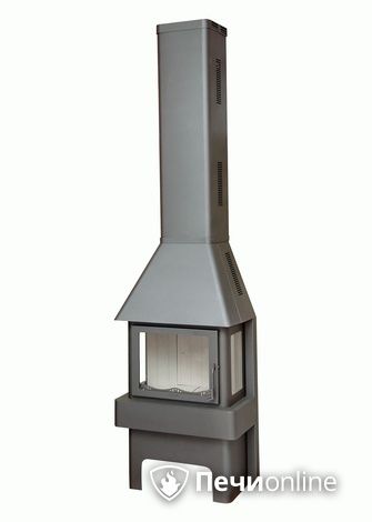 Печь-камин Бавария (Экокамин) 3 Стекла 12 кВт серая/черная в Златоусте