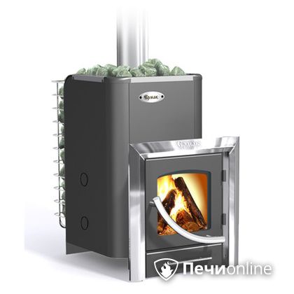 Дровяная банная печь Ермак 12ПС с панорамным стеклом в Златоусте