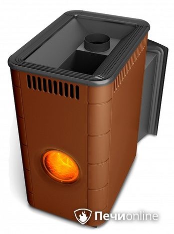 Дровяная банная печь TMF Аврора Inox Витра Иллюминатор терракота  в Златоусте