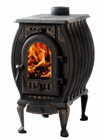 Отопительно-варочная печь Сибирь  чугунная "Сибирь-8" со стеклом в Златоусте