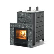 Дровяная печь-каменка ИзиСтим Ялта 35К (Пироксенит), AISI430