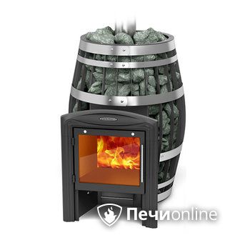 Дровяная банная печь TMF Саяны XXL 2015 Carbon Витра с закрытой каменкой в Златоусте
