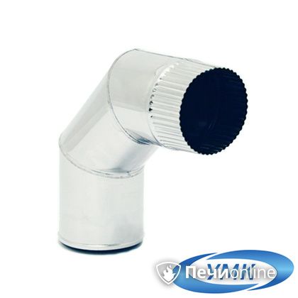 Дымоход УМК Отвод 90° D120 1.0мм нержавейка в Златоусте