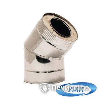 Дымоход УМК Сэндвич-отвод 135°  D115х200 Н+Оц 0.5мм 0.5мм по воде в Златоусте