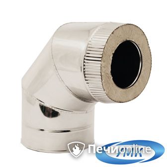 Дымоход УМК Сэндвич-отвод 90° D180х260 Н+Оц 0.5мм 0.5мм по воде в Златоусте
