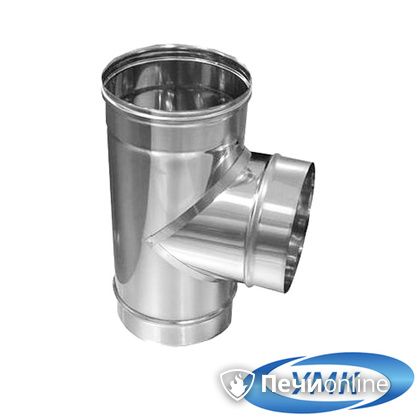 Дымоход УМК Тройник 90° D100 0.5мм нержавейка в Златоусте