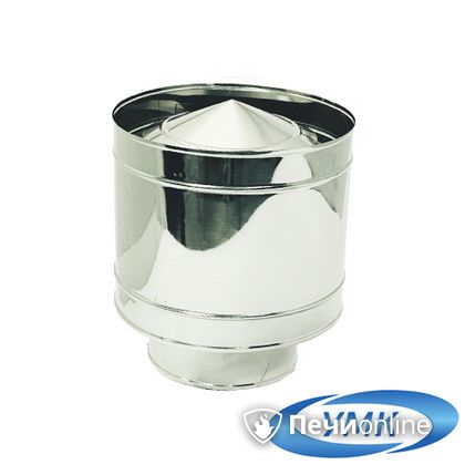 Дымоход УМК Зонт с дефлектором D80 0.5 мм нержавейка в Златоусте