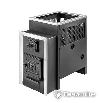 Дровяная банная печь Радуга ПБ-22 с теплообменником 6 мм прочистная дверца усиленная каменка в Златоусте