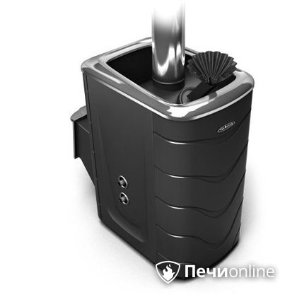 Дровяная банная печь TMF Гейзер 2014 Carbon с теплообменником дверь из нержавейки антрацит в Златоусте