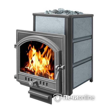 Дровяная банная печь Везувий Легенда 22 (205) в талькохлорите чугун в Златоусте