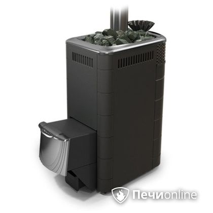 Дровяная банная печь TMF Гейзер XXL 2017 Inox дверь из нержавейки закрытая каменка антрацит в Златоусте