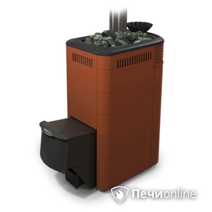 Дровяная банная печь TMF Гейзер XXL 2017 Inox дверь антрацит закрытая каменка терракота в Златоусте