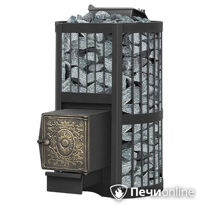 Дровяная банная печь Везувий Ураган Стандарт 22 (ДТ-4) с закрытой каменкой чугун в Златоусте