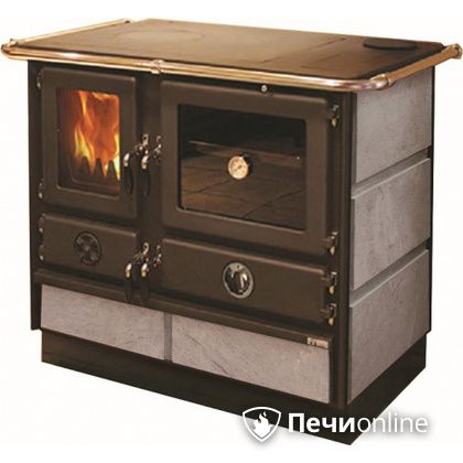 Отопительно-варочная печь MBS Thermo Magnum Stone R с теплообменником и духовым шкафом в Златоусте