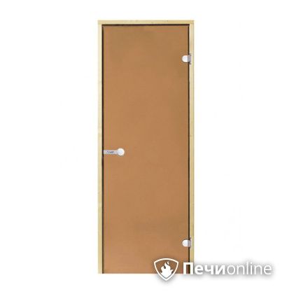 Дверь для бани Harvia Стеклянная дверь для сауны 7/19 коробка сосна бронза  D71901М в Златоусте