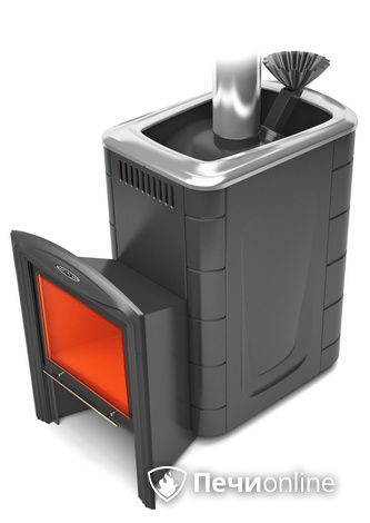 Дровяная банная печь TMF Гейзер Супер Inox Витра ЗК антрацит в Златоусте